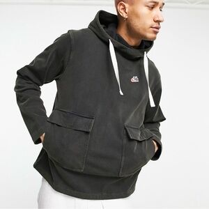 Nike Heritage Essentials washed woven hoodie in black size small new msrp $120